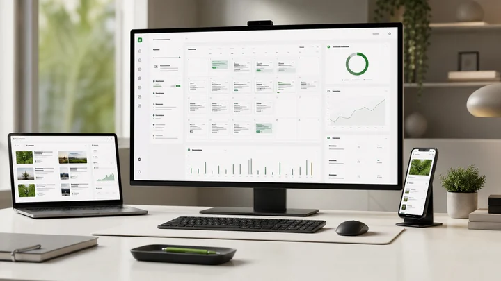 Multi-device workspace for managed social media operations